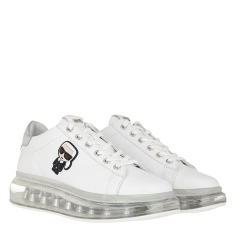 karl lagerfeld sneakers silver and white